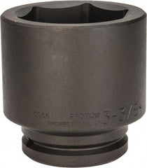 Proto - 1-1/2" Drive 3-3/8" Standard Impact Socket - 6 Points, 4-23/32" OAL - Industrial Tool & Supply