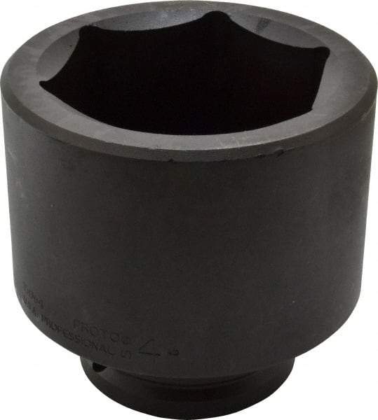 Proto - 1-1/2" Drive 4" Standard Impact Socket - 6 Points, 5-1/2" OAL - Industrial Tool & Supply