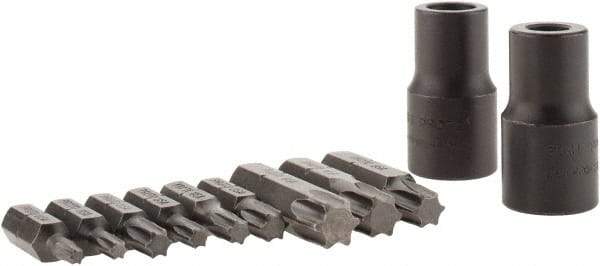 Proto - 11 Piece, 3/8" Drive Screwdriver Bit Set - T10 to T50 Torx - Industrial Tool & Supply