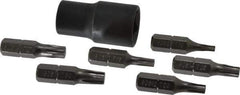 Proto - 7 Piece, 3/8" Drive Screwdriver Bit Set - T10 to T30 Torx - Industrial Tool & Supply
