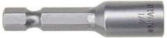 Irwin - 10mm Magnetic Nutsetter - 1/4" Hex Drive, 1-7/8" OAL - Industrial Tool & Supply