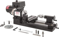 Sherline - 3-1/2" Swing, 8" Between Centers, 100/240 Volt, Single Phase Miniature Lathe - 1MT Taper, 1/2 hp, 70 to 2,800 RPM, 10mm Bore Diam, 260mm Deep x 203.2mm High x 584.2mm Long - Industrial Tool & Supply