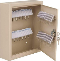 Master Lock - 60 Keys, Almond Key Storage Cabinet - 10-3/4" Wide x 3" Deep x 12-1/4" High - Industrial Tool & Supply