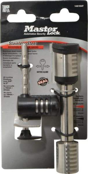 Master Lock - Keyed Different Barbell Receiver Padlock - Stainless Steel - Industrial Tool & Supply