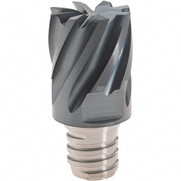 Iscar - MM EC Grade IC908 Carbide End Milling Tip Insert - TiAlN Finish, 8 Flutes, 5/8" Cutting Diam, 0.47" Depth of Cut, 0.81" Extension, 30° Helix - Industrial Tool & Supply