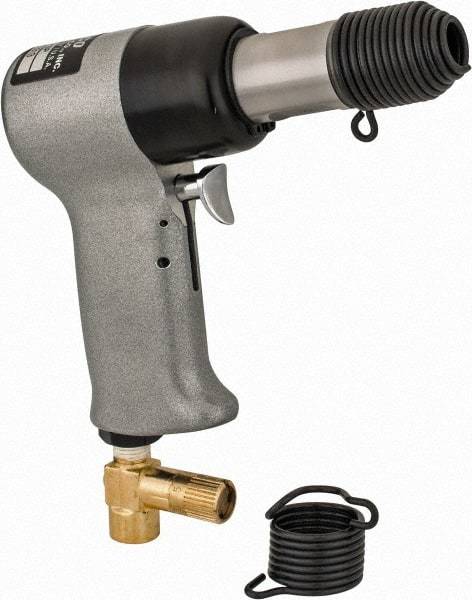 US Airtool - 3/32 & 5/32" Capacity, Air Riveting Hammer - 2-1/4" Long Stroke, 1/4" Inlet - Industrial Tool & Supply