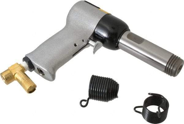 US Airtool - 1/4 & 3/16" Capacity, Air Riveting Hammer - 3-1/16" Long Stroke, 1/4" Inlet - Industrial Tool & Supply