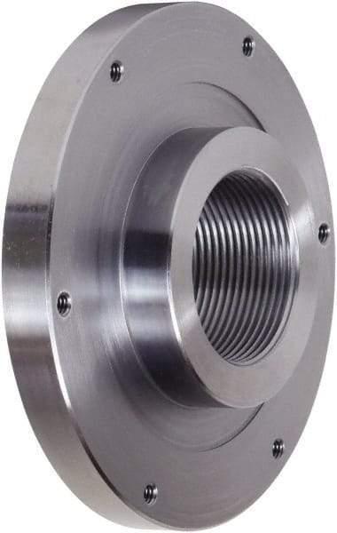 Pratt Burnerd America - Adapter Back Plate for 6" Diam Self Centering Lathe Chucks - 1-1/2 - 8 Mount, 1.81" Through Hole Diam, Steel - Industrial Tool & Supply