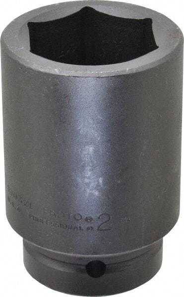 Proto - 1" Drive 2" Deep Impact Socket - 6 Points, 4-1/4" OAL - Industrial Tool & Supply