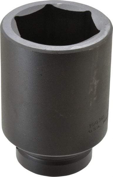 Proto - 1" Drive 2-1/4" Deep Impact Socket - 6 Points, 4-1/2" OAL - Industrial Tool & Supply
