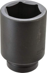 Proto - 1" Drive 2-1/4" Deep Impact Socket - 6 Points, 4-1/2" OAL - Industrial Tool & Supply