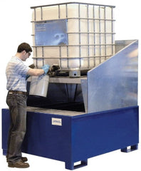 Denios - 59" Long x 46" High x 56" Deep, Locker Splash Guard - Industrial Tool & Supply