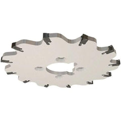 Iscar - Arbor Hole Connection, 0.139" Cutting Width, 0.217" Depth of Cut, 32mm Cutter Diam, 8mm Hole Diam, 4 Tooth Indexable Slotting Cutter - SGSA Toolholder, GSAN 3 Insert, Right Hand Cutting Direction - Industrial Tool & Supply