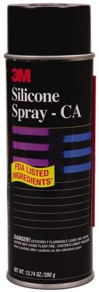 3M - 24 oz Aerosol Silicone Lubricant - Clear, 350°F Max - Industrial Tool & Supply