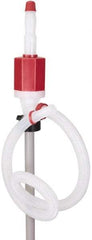 PRO-LUBE - 7 GPM, Polyethylene Hand Operated Siphon Pump - 45-1/2" OAL, For 55 Gal Drums, Antifreeze, Detergents, Water Based Fluids, Mild Acids, Soaps, Waxes & etc - Industrial Tool & Supply