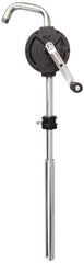 PRO-LUBE - Oil Lubrication 10 Gal/min Flow Cast Iron Rotary Hand Pump - For 15 to 55 Gal Container, Use with Diesel Fuel, Kerosene & Petroleum-Based Fluids, Do Not Use with Water-Based Media - Industrial Tool & Supply
