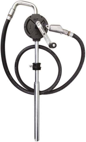 PRO-LUBE - Oil Lubrication 10 Gal/min Flow Cast Iron Rotary Hand Pump - For 15 to 55 Gal Container, Use with Diesel Fuel, Kerosene & Petroleum-Based Fluids, Do Not Use with Water-Based Media - Industrial Tool & Supply