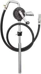 PRO-LUBE - Oil Lubrication 10 Gal/min Flow Cast Iron Rotary Hand Pump - For 15 to 55 Gal Container, Use with Alcohols, Gasoline, Naphtha & Solvents, Do Not Use with Water-Based Media - Industrial Tool & Supply