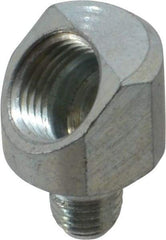 PRO-LUBE - 45° Head Angle, 1/4-28 NPT Steel Grease Fitting Adapter - 1/4" Hex - Industrial Tool & Supply