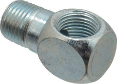 PRO-LUBE - 90° Head Angle, 1/8-27 NPT Steel Grease Fitting Adapter - 1/2" Hex - Industrial Tool & Supply