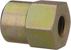 PRO-LUBE - Straight Head Angle, 1/4-28 NPT Steel Grease Fitting Adapter - 1/2" Hex - Industrial Tool & Supply