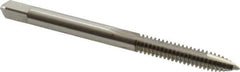 Hertel - #10-24 UNC, 2 Flute, Bright Finish, High Speed Steel Spiral Point Tap - Plug Chamfer, Right Hand Thread, 2-3/8" OAL, 7/8" Thread Length, 0.194" Shank Diam - Exact Industrial Supply