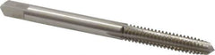 Hertel - #10-24 UNC 4 Flute Bright Finish High Speed Steel Straight Flute Standard Hand Tap - Plug, Right Hand Thread, 2-3/8" OAL, 7/8" Thread Length, H5 Limit, Oversize - Exact Industrial Supply