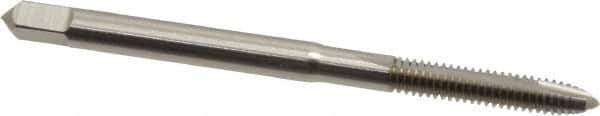 Hertel - #5-40 UNC, 2 Flute, Bright Finish, High Speed Steel Spiral Point Tap - Plug Chamfer, Right Hand Thread, 1-15/16" OAL, 5/8" Thread Length - Exact Industrial Supply