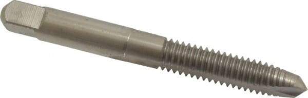 Hertel - 5/16-18 UNC, 2 Flute, Bright Finish, High Speed Steel Spiral Point Tap - Plug Chamfer, Right Hand Thread, 2-23/32" OAL, 1-1/8" Thread Length - Exact Industrial Supply