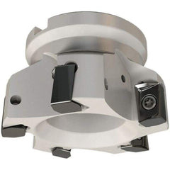 Iscar - 12 Inserts, 160mm Cut Diam, 40mm Arbor Diam, 16.3mm Max Depth of Cut, Indexable Square-Shoulder Face Mill - 0/90° Lead Angle, 63mm High, H490 AN.X 17 Insert Compatibility, Series Helido - Industrial Tool & Supply