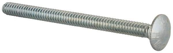 Value Collection - #10-24 UNC 2-1/2" Length Under Head, Standard Square Neck, Carriage Bolt - Grade 2 Steel, Zinc-Plated Finish - Industrial Tool & Supply