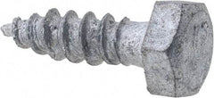 Value Collection - 1/4" Screw, 1" Length Under Head, Steel, Hex Head Lag Screw - Hot Dipped Galvanized, Grade 2 - Industrial Tool & Supply
