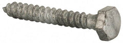 Value Collection - 1/4" Screw, 1-3/4" Length Under Head, Steel, Hex Head Lag Screw - Hot Dipped Galvanized, Grade 2 - Industrial Tool & Supply