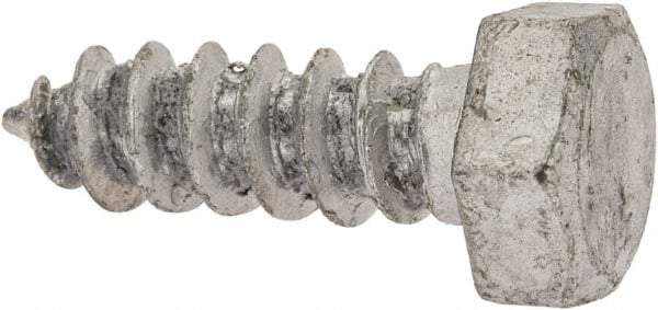Value Collection - 5/16" Screw, 1" Length Under Head, Steel, Hex Head Lag Screw - Hot Dipped Galvanized, Grade 2 - Industrial Tool & Supply