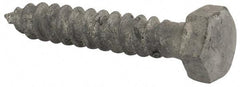 Value Collection - 5/16" Screw, 1-3/4" Length Under Head, Steel, Hex Head Lag Screw - Hot Dipped Galvanized, Grade 2 - Industrial Tool & Supply