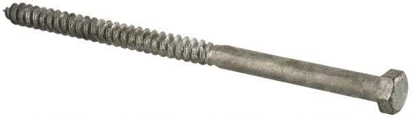 Value Collection - 3/8" Screw, 7" Length Under Head, Steel, Hex Head Lag Screw - Hot Dipped Galvanized, Grade 2 - Industrial Tool & Supply