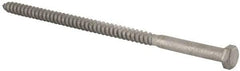 Value Collection - 3/8" Screw, 8" Length Under Head, Steel, Hex Head Lag Screw - Hot Dipped Galvanized, Grade 2 - Industrial Tool & Supply
