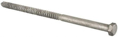 Value Collection - 1/2" Screw, 10" Length Under Head, Steel, Hex Head Lag Screw - Hot Dipped Galvanized, Grade 2 - Industrial Tool & Supply