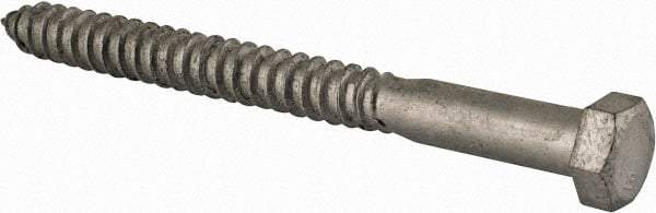 Value Collection - 5/8" Screw, 7" Length Under Head, Steel, Hex Head Lag Screw - Hot Dipped Galvanized, Grade 2 - Industrial Tool & Supply