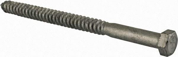 Value Collection - 5/8" Screw, 9" Length Under Head, Steel, Hex Head Lag Screw - Hot Dipped Galvanized, Grade 2 - Industrial Tool & Supply