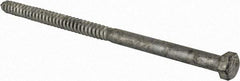 Value Collection - 5/8" Screw, 12" Length Under Head, Steel, Hex Head Lag Screw - Hot Dipped Galvanized, Grade 2 - Industrial Tool & Supply