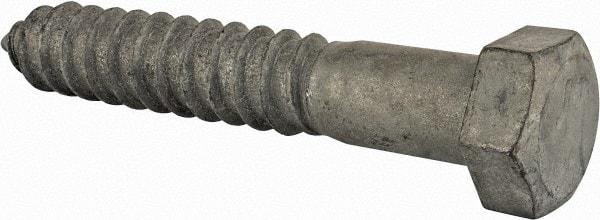 Value Collection - 3/4" Screw, 4-1/2" Length Under Head, Steel, Hex Head Lag Screw - Hot Dipped Galvanized, Grade 2 - Industrial Tool & Supply