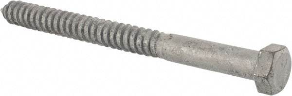 Value Collection - 3/4" Screw, 9" Length Under Head, Steel, Hex Head Lag Screw - Hot Dipped Galvanized, Grade 2 - Industrial Tool & Supply