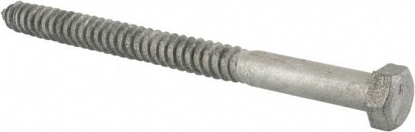 Value Collection - 3/4" Screw, 10" Length Under Head, Steel, Hex Head Lag Screw - Hot Dipped Galvanized, Grade 2 - Industrial Tool & Supply