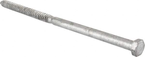 Value Collection - 3/4" Screw, 16" Length Under Head, Steel, Hex Head Lag Screw - Hot Dipped Galvanized, Grade 2 - Industrial Tool & Supply