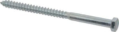 Value Collection - 3/8" Screw, 5-1/2" Length Under Head, Steel, Hex Head Lag Screw - Zinc Plated, Grade 2 - Industrial Tool & Supply