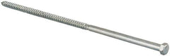 Value Collection - 3/8" Screw, 12" Length Under Head, Steel, Hex Head Lag Screw - Zinc Plated, Grade 2 - Industrial Tool & Supply