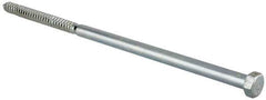 Value Collection - 5/8" Screw, 16" Length Under Head, Steel, Hex Head Lag Screw - Zinc Plated, Grade 2 - Industrial Tool & Supply