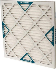 Made in USA - 20" Noml Height x 20" Noml Width x 1" Noml Depth, 80 to 85% Capture Efficiency, Wire-Backed Pleated Air Filter - MERV 13, Synthetic, Integrated Beverage Board Frame, 300 Max FPM, 840 CFM, For Any Unit - Industrial Tool & Supply