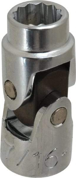 Proto - 7/16", 3/8" Drive, Standard Hand Socket - 12 Points, 1-3/4" OAL, Alloy Steel, Chrome Finish - Industrial Tool & Supply